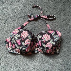 Shade & Shore Swim Bikini Top Black/Pink 36DD